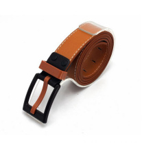 Men's Leisure plastic buckle wide pu belt